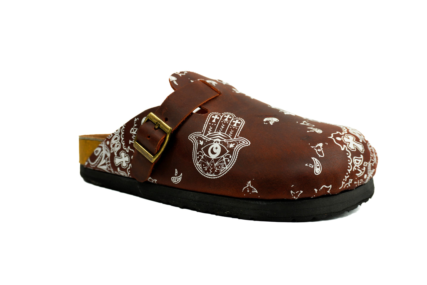 HAMSA PAISLEY MULES IN MAGMA