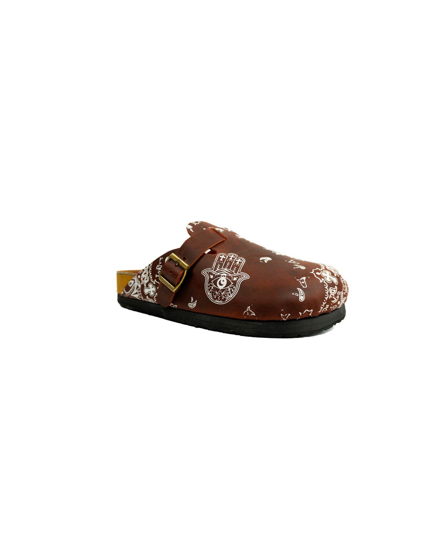 HAMSA PAISLEY MULES IN MAGMA
