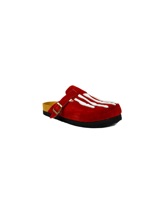 Skeleton Clogs in Red