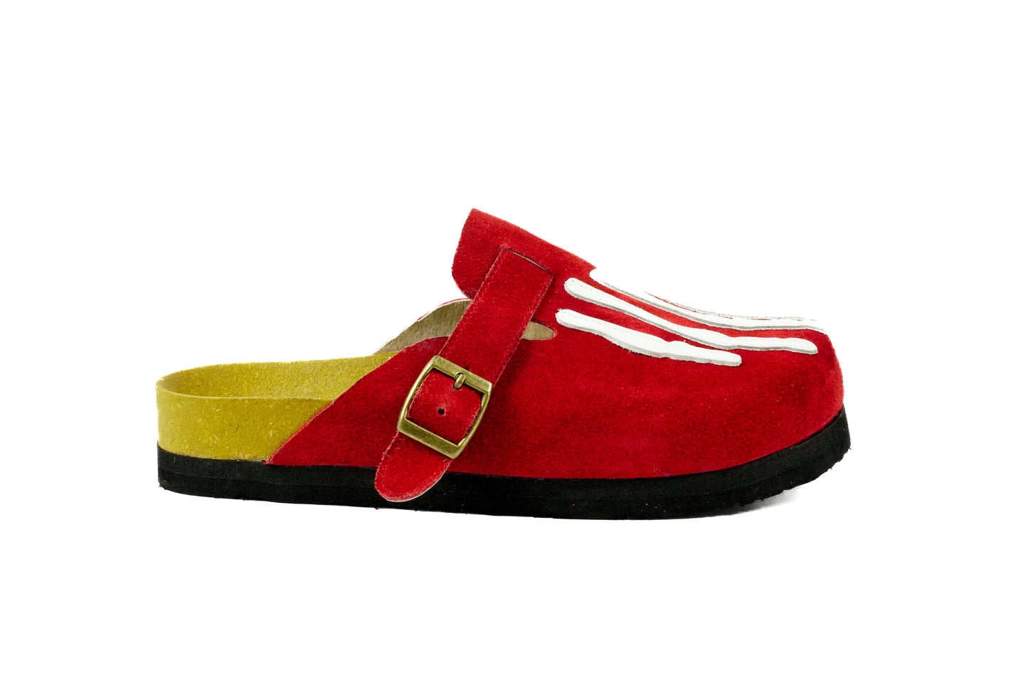 Skeleton Clogs in Red